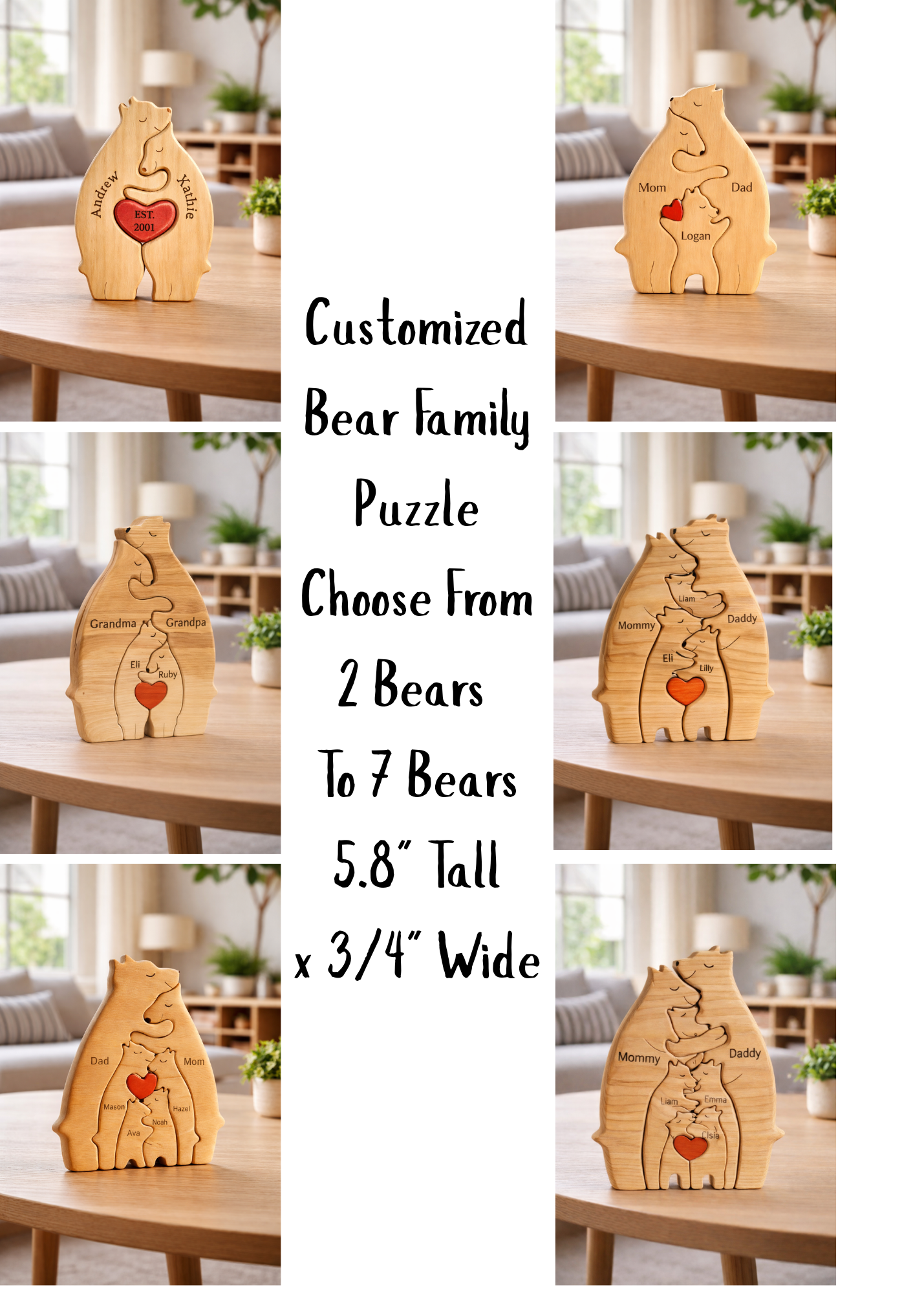 Bear Family Stand Up Puzzle