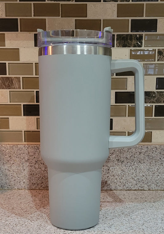 40 oz. Tumbler with Handle - Gray (No Box)