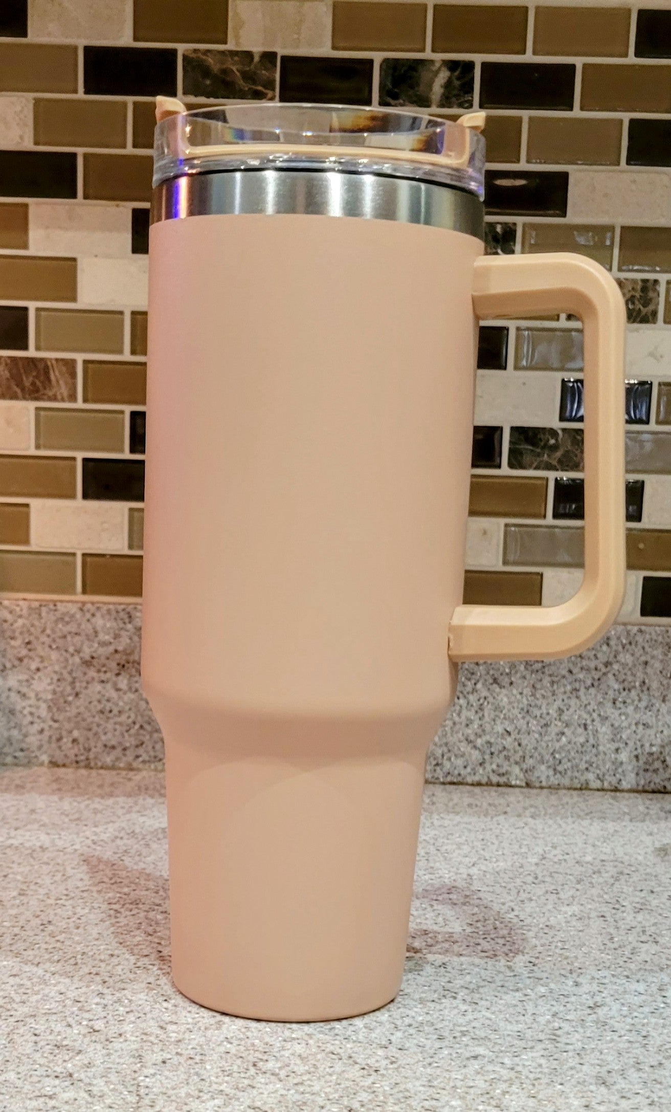 40 oz. Tumbler with Handle - Sand (No Box)