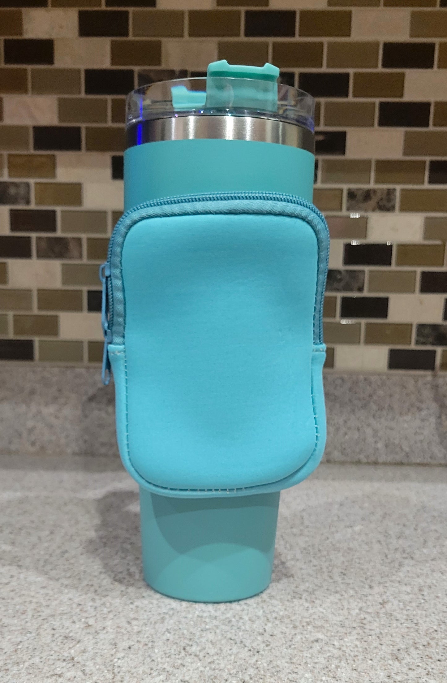 40 oz. Tumbler with Handle - Teal (No Box)