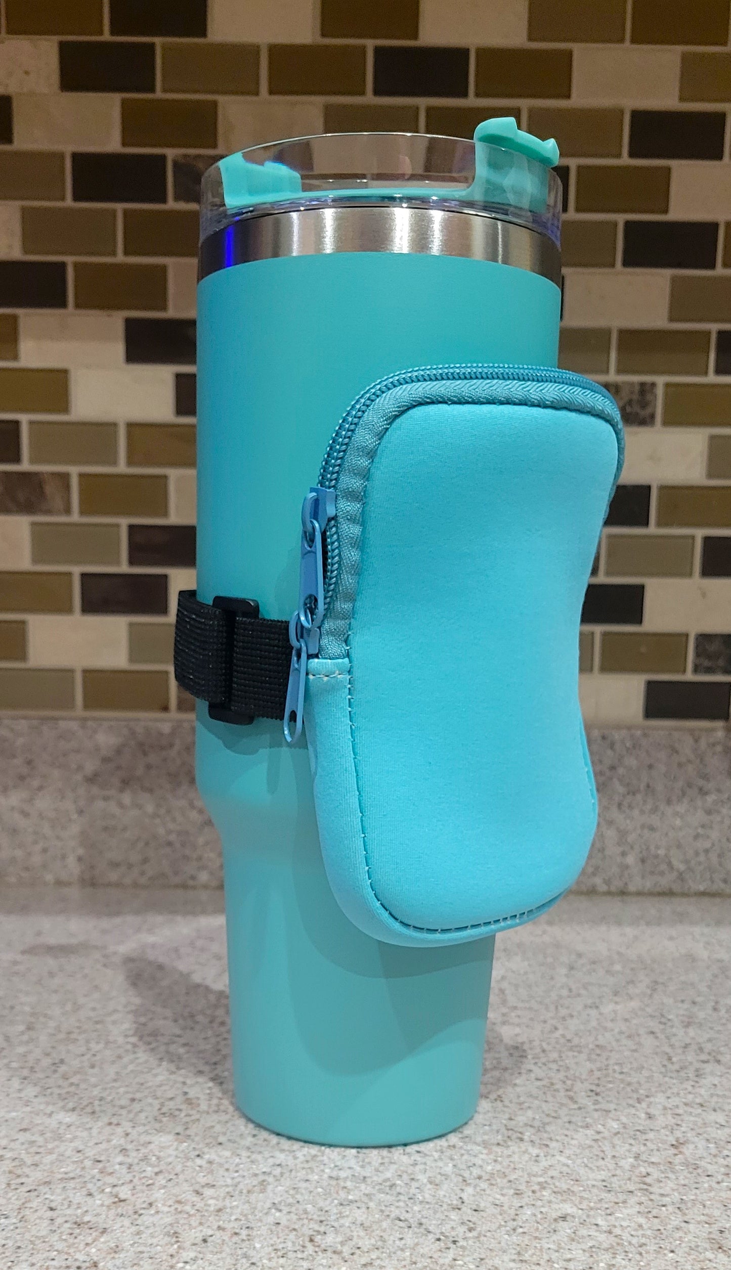 40 oz. Tumbler with Handle - Teal (No Box)