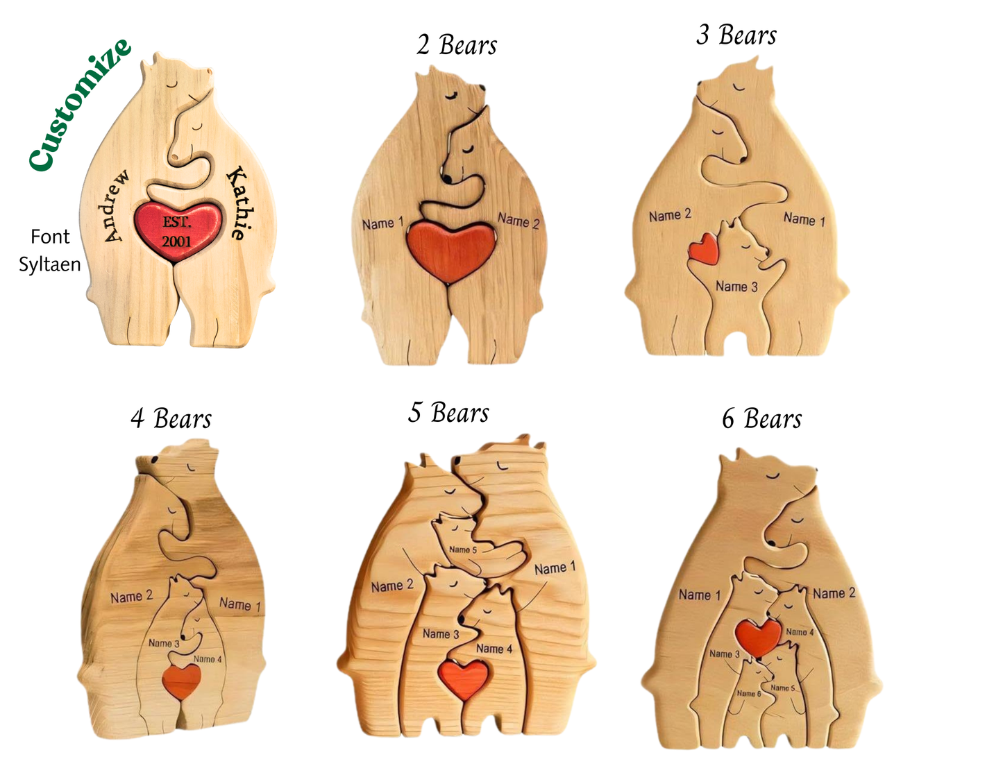 Bear Family Stand Up Puzzle