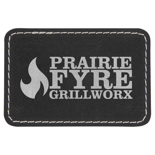 Black Engraves Silver Leatherette Patches - Heat Activated Adhesive - 10 pk. Various Shapes & Sizes