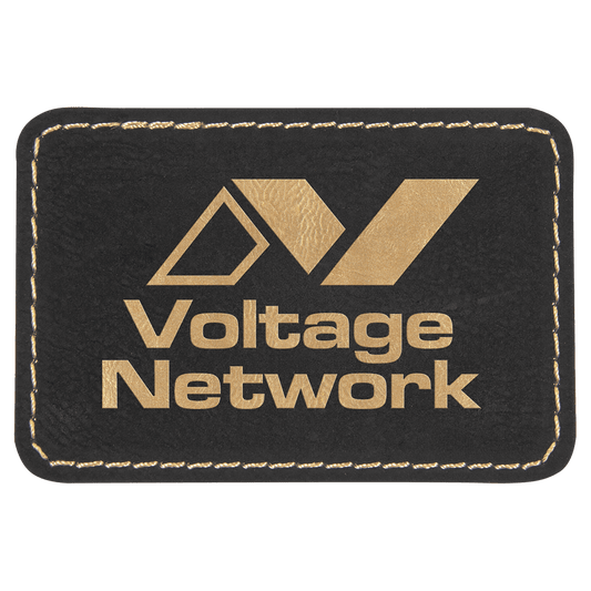 Black Engraves Gold Leatherette Patches - Heat Activated Adhesive - 10 pk. Various Shapes & Sizes