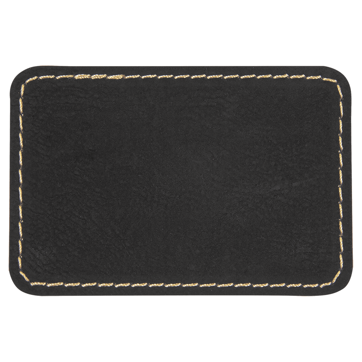 Black Engraves Gold Leatherette Patches - Heat Activated Adhesive - 10 pk. Various Shapes & Sizes