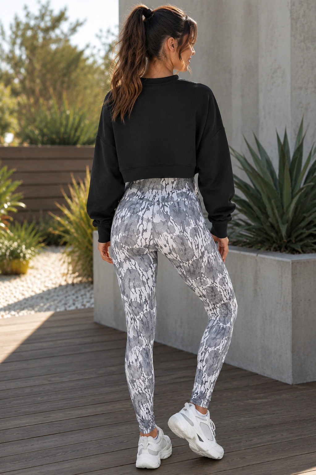 Gray Camo High Waist Performance Leggings | Buttery Soft Activewear