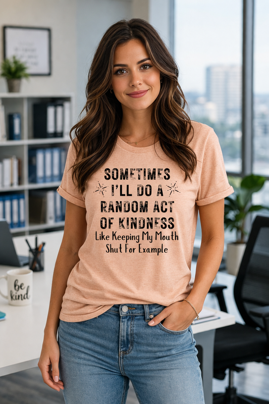 Sometimes I'll Do A Random Act of Kindness Graphic T-Shirt