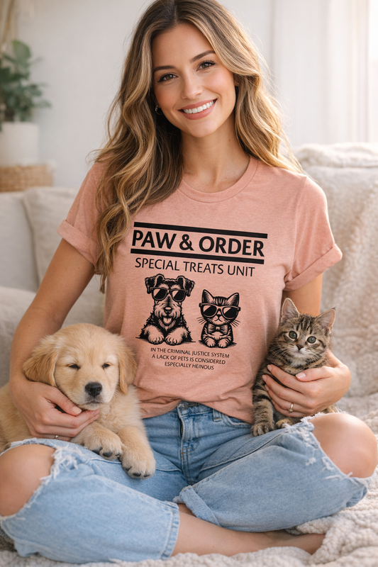 Paw & Order Shirt | Funny Dog & Cat Lover T-Shirt | Pet Lover Gift Tee