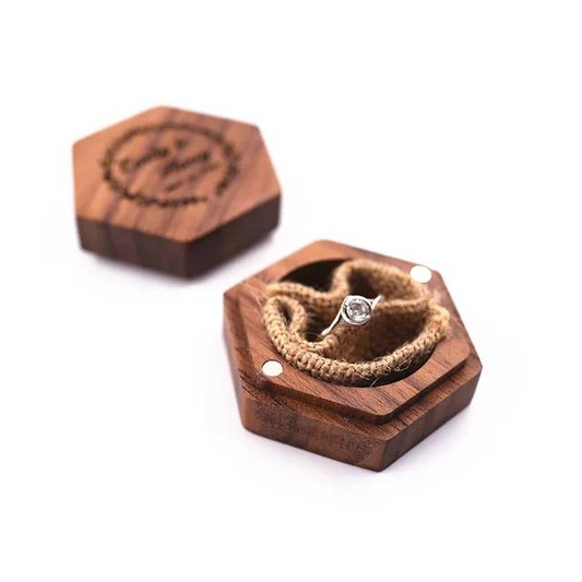Ring Boxes - Walnut (Single or Double)