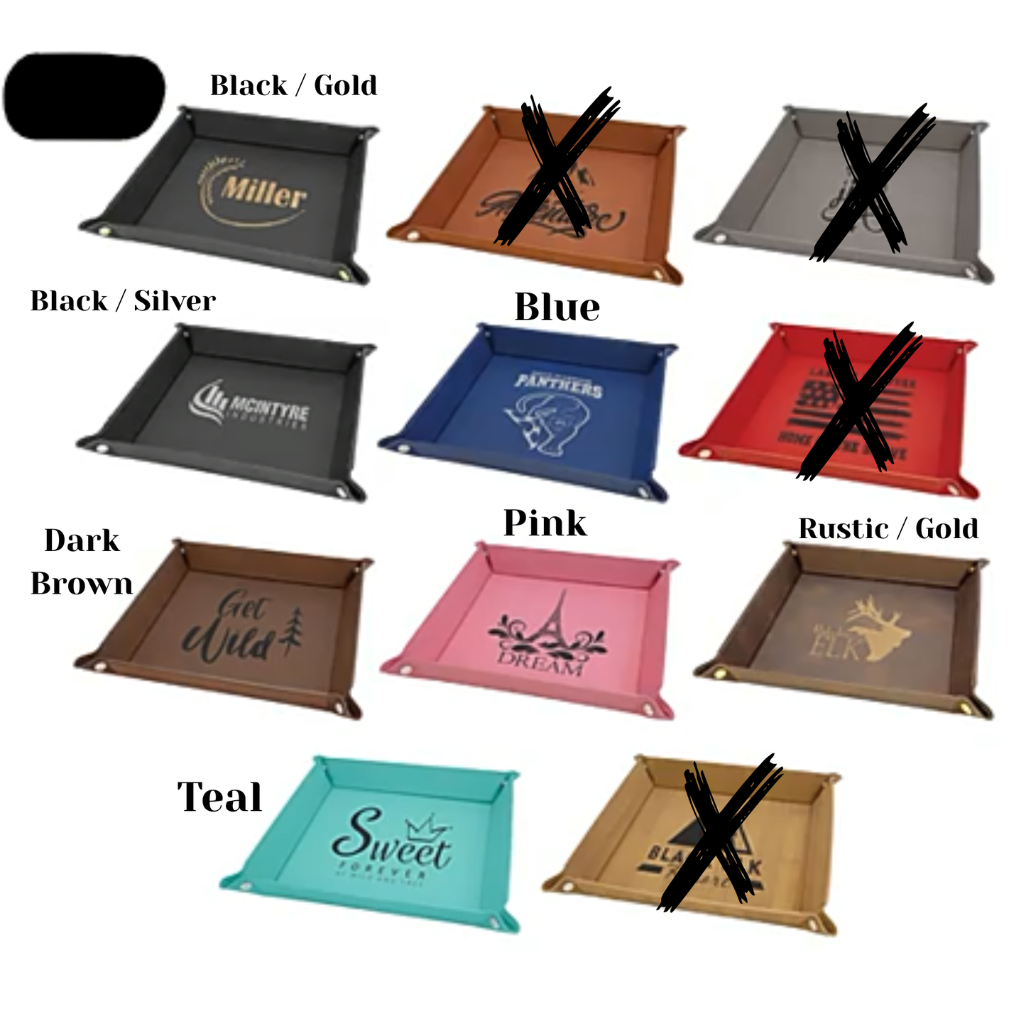 Valet Snap Trays 6" x 6"